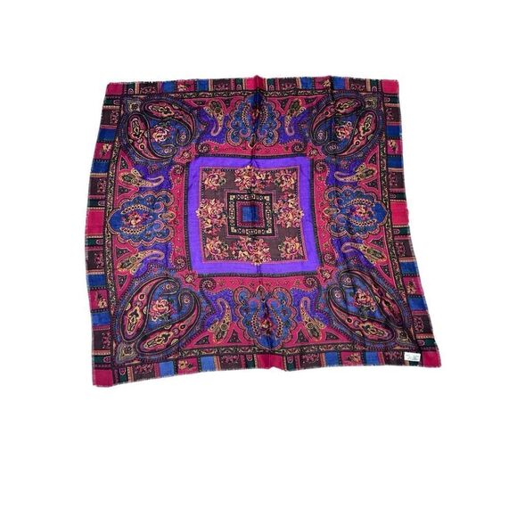 VINTAGE RARE SCARF VINTAGE AUTHENTIC Vintage BAAR & BEARDS Designer Silk Scarf M - Picture 1 of 7